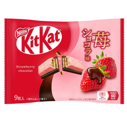 Шоколад Kit Kat Strawberry Chocolate , Двойной вкус: классический и клубничный, 104,4г. Япония, Япония