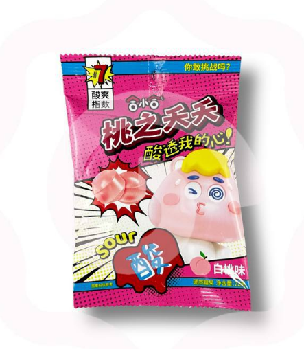 Кислые леденцы в ассортименте - виноград, черника, персик, маракуйя КНР