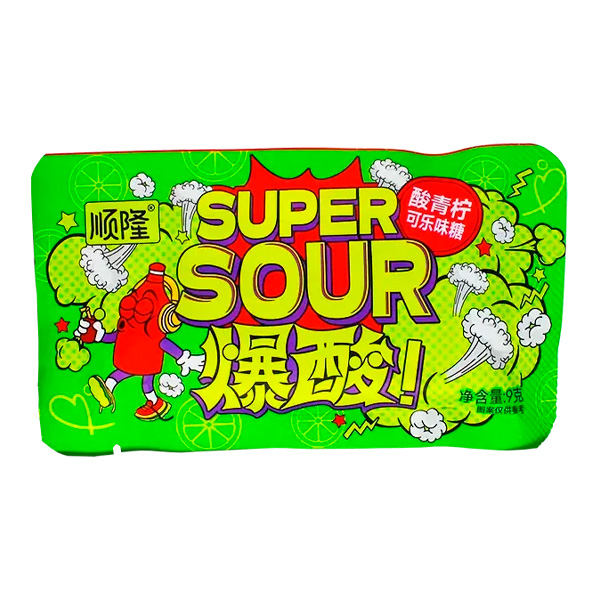 Карамель супер кислая SHUNLONG Кола шипучка 9гр КНР