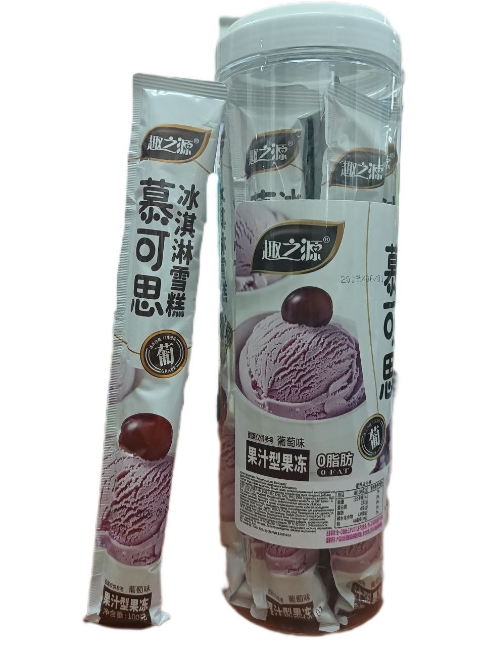 Желе фруктовый лед "Фруктовый лед Виноград" 105гр КНР