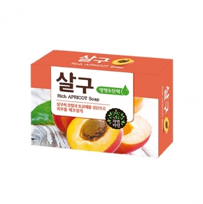 Мыло восстанавливающее туалетное  с маслом абрикоса "Rich Apricot Soap", 100 гр, Корея