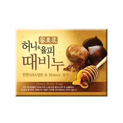 Мыло-скраб отшелушивающее мед и каштан ,MUKUNGHWA Honey Body Soap, 100 гр, Корея