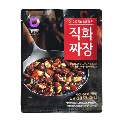 Соус из черных соевых бобов,  основа для приготовления,  "Fried black bean sauce powder", 80 гр, Корея