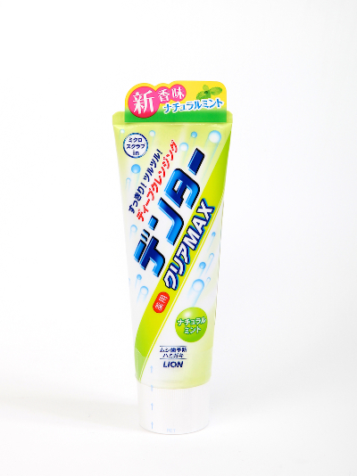Зубная паста супер-очищающая для защиты от кариеса с микропудрой, натуральная мята, LION, "Dentor Clear MAX Natural Mint", 140 гр, Япония