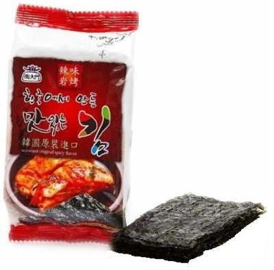 Морская капуста сушеная обжаренная "Саккурам" с кимчи, Jin Yang, 45 гр, Корея