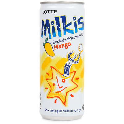 Милкис со вкусом манго "Milkis Mango" , Lotte 250мл. Ю.Корея, 250 мл, Корея