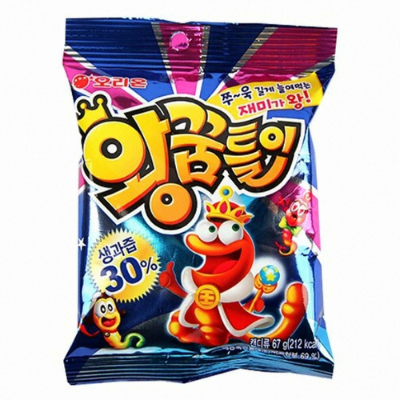 Мармеладные конфеты в форме червячков, Orion, 67 гр, Корея