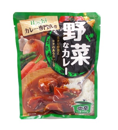 Карри с овощами "Соус для риса" Medium hot Yasaina Curry Hachi Shokushin 200г. Япония, Япония