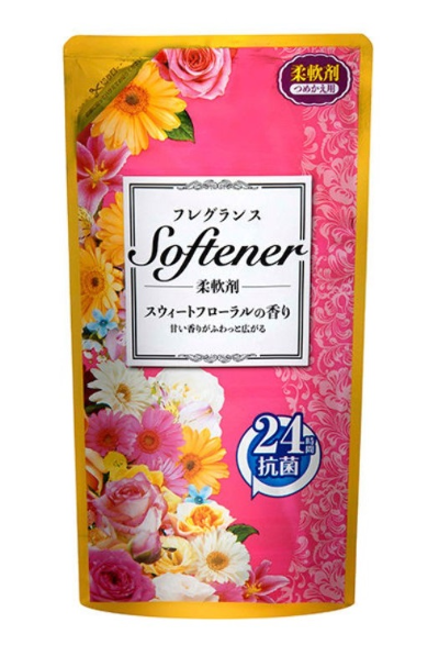 Кондиционер для белья "Softener floral" с цветочным ароматом и антибактериальным эффектом 500мл. М/У, 500 мл, Япония