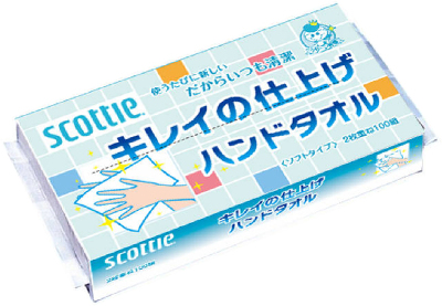 Полотенца бумажные для кухни Crecia "Scottie" двухслойные, NP, 100 шт, Япония