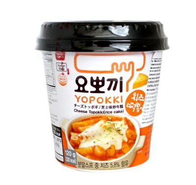 Рисовые клецки б/п (топокки с соусом, вкус сыра) Cheese Topokki, 120 гр, Корея