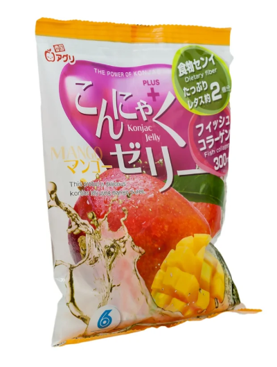 Желе “Yukiguni Aguri” порционное Конняку со вкусом манго (6шт х18г), 108г. Япония, Япония Желе “Yukiguni Aguri” порционное Конняку со вкусом манго (6шт х18г), 108г. Япония, Япония