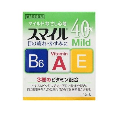 Капли для глаз 40 EX с аминокислотами и витаминами B6, A, E, Lion 15 мл Япония, 15 мл, Япония