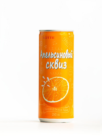 Напиток сокосодержащий Сквиз апельсиновый 240г, Корея