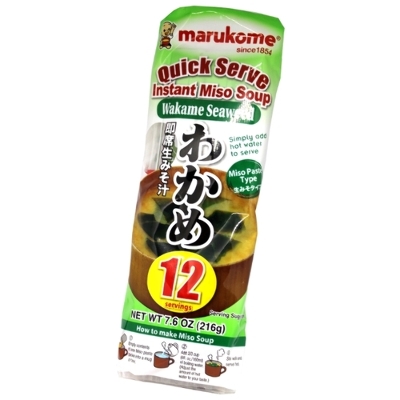 Мисо-суп Marukome Kabushiki с водорослями вакамэ 216 гр ( 12 порций ), Япония
