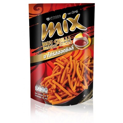 Палочки хрустящие MIX со вкусом чили перца, VFOODS, 60 гр, Таиланд