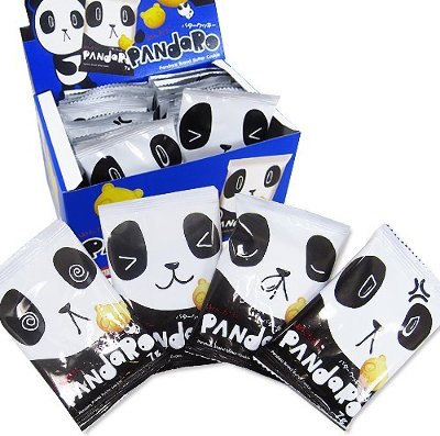 Печенье "Панда" в форме мордочек с разными выражениями (1 шт), Yaokin Inc, 7 гр, Япония