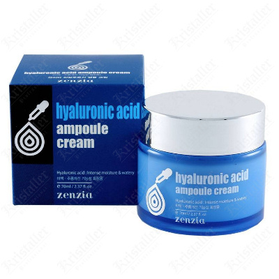 Крем для лица с гиалуроновой кислотой Zenzia Hyaluronic Acid Ampoule Cream, 70 мл, Корея