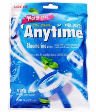 Карамель "Xilitol Anytime " Блюмарин ( мята, шалфей,анис и др.), 74 гр, Корея