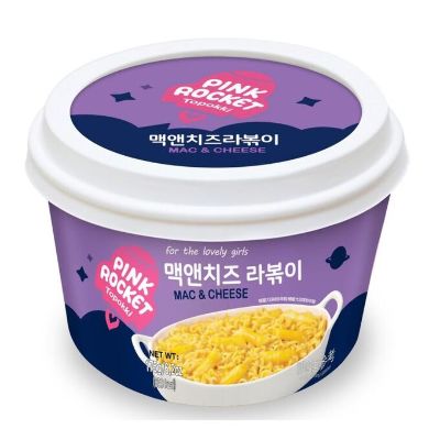Рисовые клецки с лапшой (рапокки) с сыром "Pink Rocket Mac & Cheese" 175г, Корея