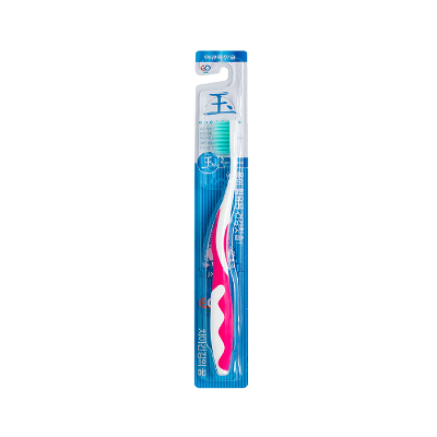 Зубная щетка "Wellbeing" для детей от 7 лет со сверхтонкими щетинками двойной высоты и противоскользящей ручкой EQ  (с ионами НЕФРИТА, мягкая), Корея