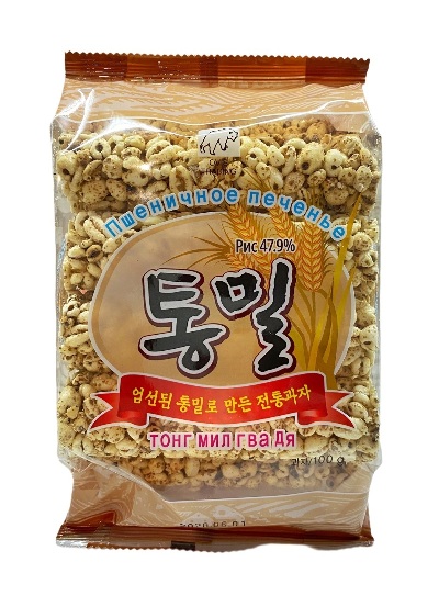 Воздушное пшеничное печенье "Тонг Мил Гва Дя" 100г, Корея