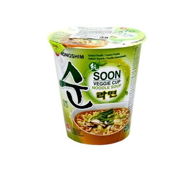 Лапша вегетарианская "Soon Veggie Cup" не острая NONG SHIM 67г, Корея
