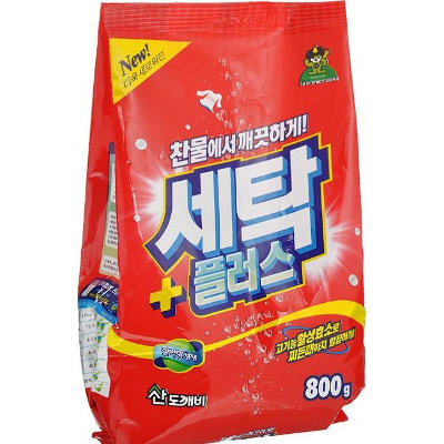 Стиральный порошок с ферментами, мягкая упаковка, Sandokkaebi "Се-Плас"  800 г., Корея