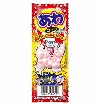 Шипучая конфета со вкусом колы "Bubble Cola Ramune" 7,2г. Coris 3шт, Япония