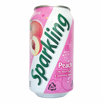 Напиток сокосодержащий газ. "Персик" Sparkling 355мл, Корея