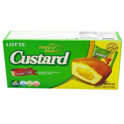 Кекс с заварным кремом Custard 6 шт 138г., Корея