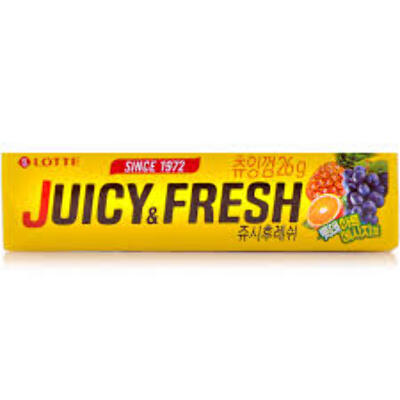 Жвательная резинка LOTTE JUICY FRESH Фруктовый микс, 26г.
