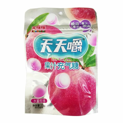 Конфеты со вкусом персика в TIAN TIAN JUE  22г. КНР