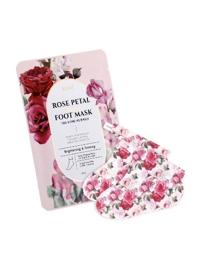 Маска-носочки для ног с экстрактом розы Koelf Rose Petal Satin Foot Mask 1 пара, Корея