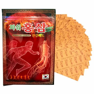Пластырь согревающий с красным женьшенем Korean Red Ginseng Power Pad 20 шт., Корея