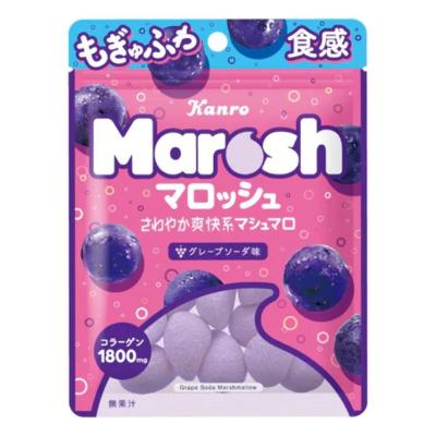 Маршмэллоу в кислой посыпке со вкусом виноградной содовой Kanro Marosh 50г. Япония, Япония