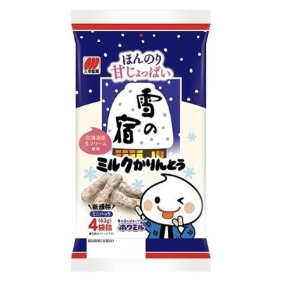 Палочки хрустящие с молочной глазурью Sanko Yuki no Yado Milk Karinto 63г. Япония