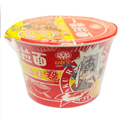 Лапша NARUTO Мини-рамен со вкусом морепродуктов с рыбным соусом  Mini Naru Ramen Cup 35г. КНР, Китай