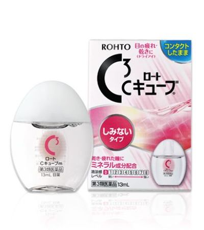 Капли для глаз от усталости Rohto C3 Mild для чувствительных глаз и при ношении линз, 13 мл Япония