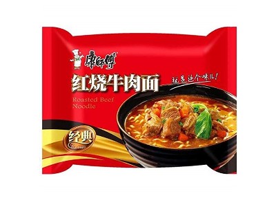 Лапша со вкусом тушенной говядины Kangshifu  пакет 103г КНР