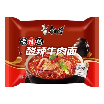 Лапша со вкусом кисло-острой говядины Kangshifu пакет 110г КНР