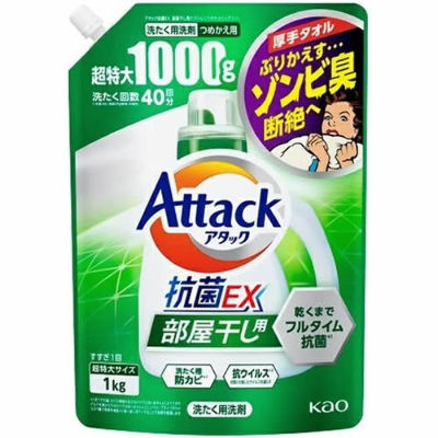 Средство для стирки "Attack EX" (концентрат, для сушки белья в помещении) 1кг, м/у Япония