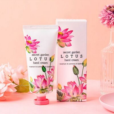 Крем для рук с экстрактом лотоса Jigott Hand Cream Lotus Secret Garden 100мл.Ю.Корея