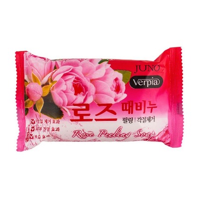 Мыло пилинг с экстрактом розы Verpia Rose Peeling Soap 150г.Ю.Корея