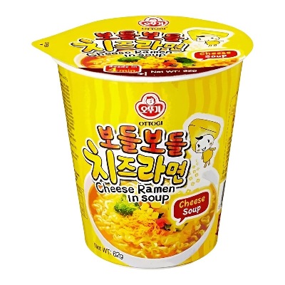 Лапша Ottogi Сырный рамен "Cheese Ramen" стакан 62г., Ю.Корея, Корея