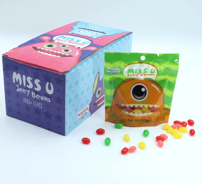 Мармеладные конфеты  с натуральным соком Monster Miss u "Jelly Beans" "Джелли бин" WISCHI, КНР 100г., Китай