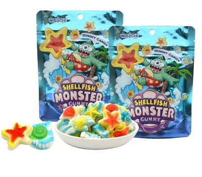Мармеладные конфеты Monster "Shellfish gummy Candy" Подводный мир, WISCHI КНР 50г., Китай