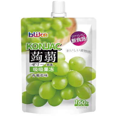 Желе питьевое с коняку BLIKE Виноград мускат 160г. Тайвань, Китай