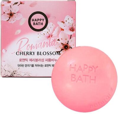Парфюмированное мыло с цветочным ароматом вишни, Happy Bath Cherry Perfume Soap 90гр