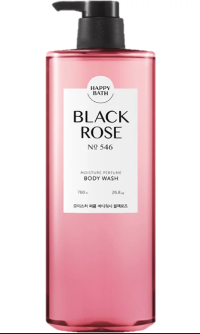 Гель увлажняющий парфюмерный для душа № 546 "Чёрная роза" Happy Bath Moisture Perfume Body Wash Black Rose 760мл.Ю.Корея